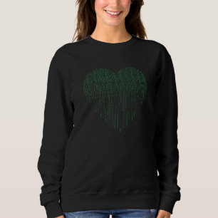 Binary Heart Coding Computer Programmer Software C Sweatshirt