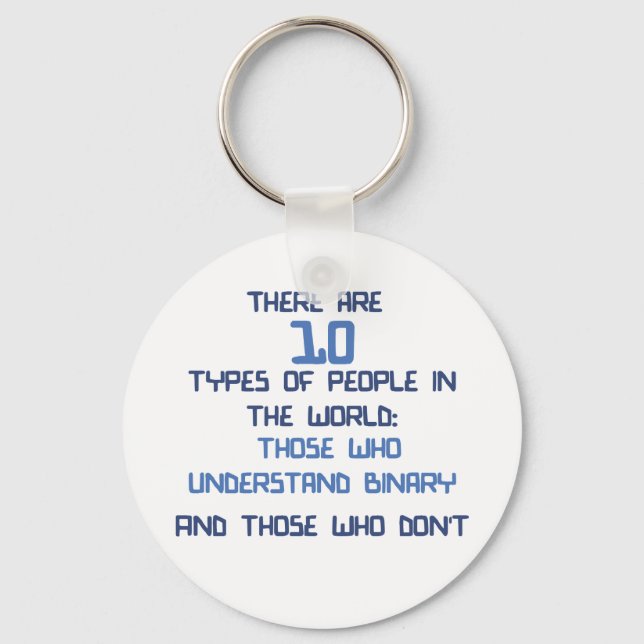 binary joke key ring (Front)