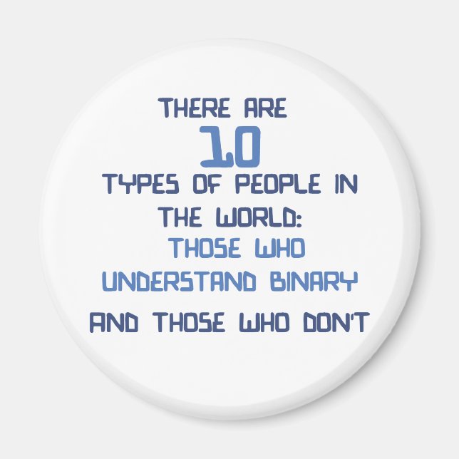 binary joke magnet (Front)
