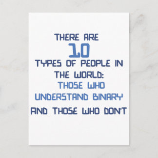binary joke postcard