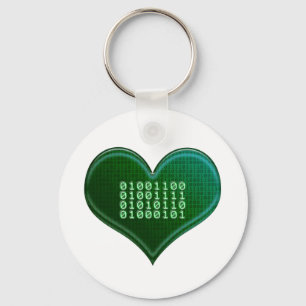 Binary LOVE Key Ring