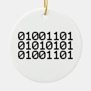 BINARY MUM CERAMIC TREE DECORATION