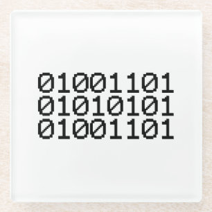 BINARY MUM GLASS COASTER