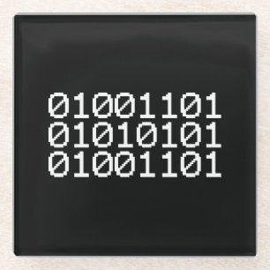 BINARY MUM GLASS COASTER