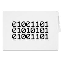BINARY MUM GREETING CARD