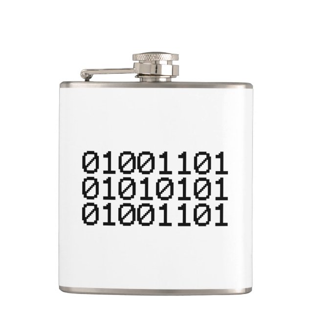 BINARY MUM HIP FLASK (Front)