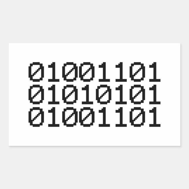 BINARY MUM RECTANGULAR STICKER (Front)