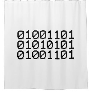 BINARY MUM SHOWER CURTAIN
