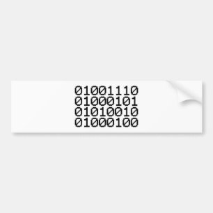 BINARY NERD BUMPER STICKER