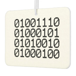 BINARY NERD CAR AIR FRESHENER