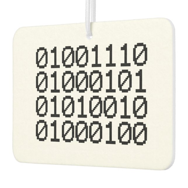 BINARY NERD CAR AIR FRESHENER (Left)