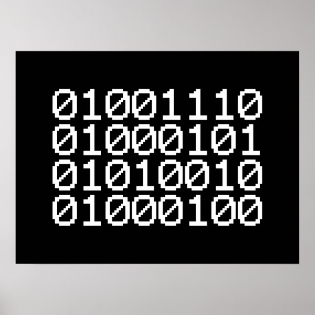 BINARY NERD POSTER (Front)