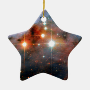 Binary Stars WR 25 & Tr16-244 - Hubble Space Photo Ceramic Tree Decoration