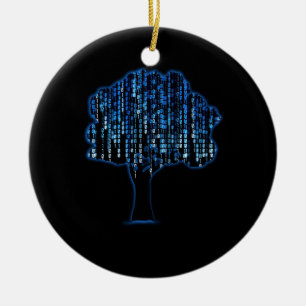 Binary Tree Coding Computer Programmer Ceramic Tree Decoration