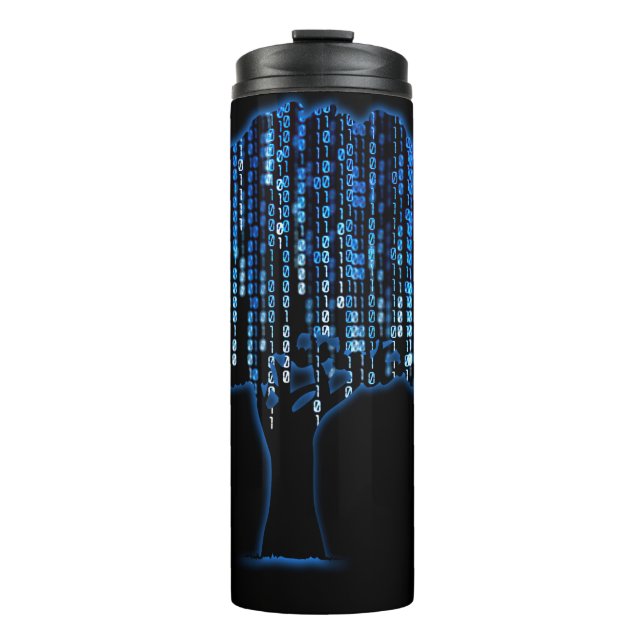Binary Tree Coding Computer Programmer Thermal Tumbler (Front)