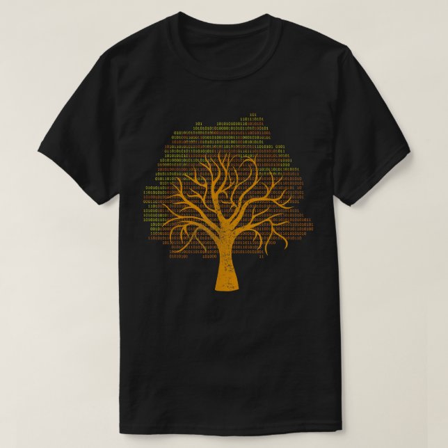 Binary Tree Computer Coding  T-Shirt (Design Front)