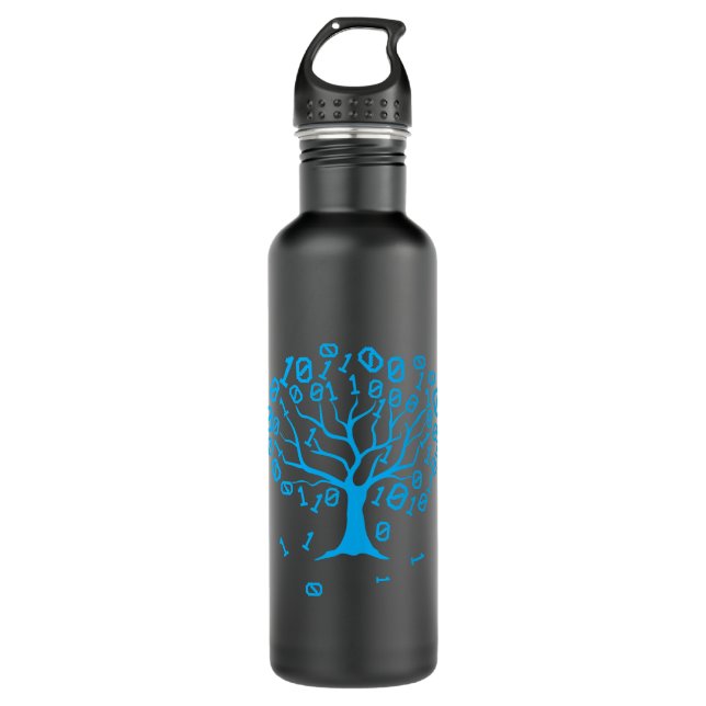 Binary Tree Computer Science Lovers Coding Program 710 Ml Water Bottle (Front)