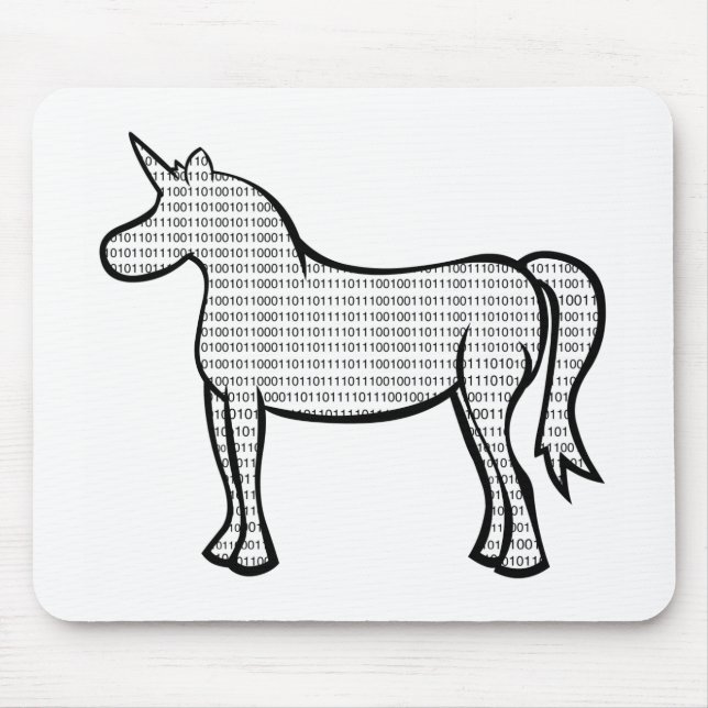 Binary Unicorn Mouse Pad (Front)