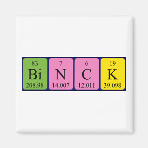 Binck periodic table name magnet