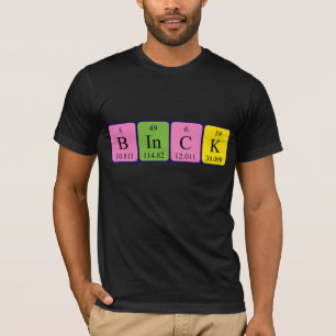 Binck periodic table name shirt
