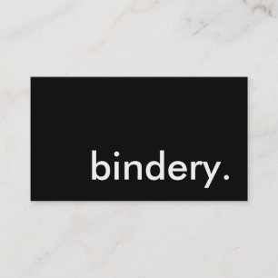 bindery. business card