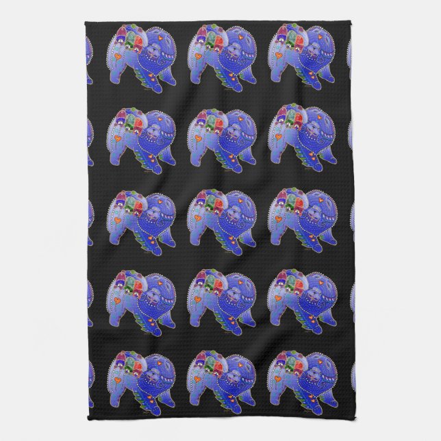 BINDI chow family ringside towel/kitchen towel (Vertical)