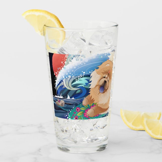 BINDI CHOWABUNGA 16 oz glass-design front & back Glass (Front Ice)