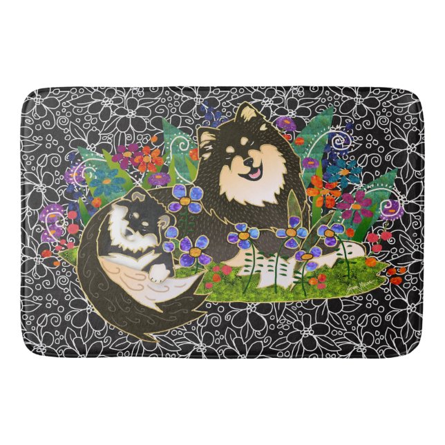 BINDI LAPPY - Finnish Lapphund crate/ bath mat (Front)