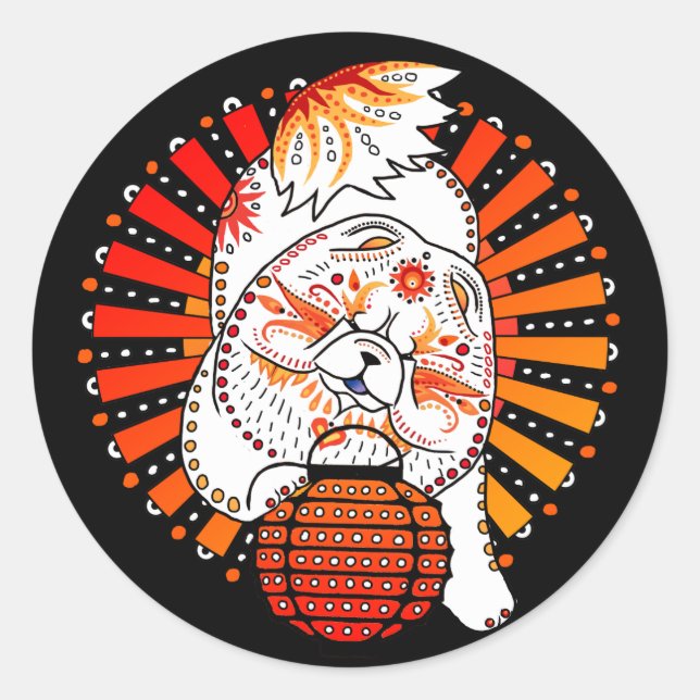 BINDI MI TANG -stickers custom background colour Classic Round Sticker (Front)