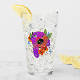 BINDI ROUGH CHOW 16 oz glass-design front & back Glass