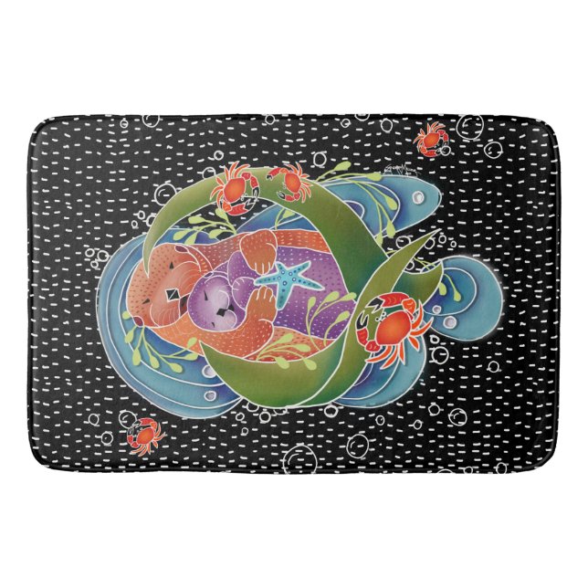 BINDI Sea Otters bath mat - 3 sizes (Front)