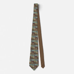 Bindle Greyhound Dog Art Necktie