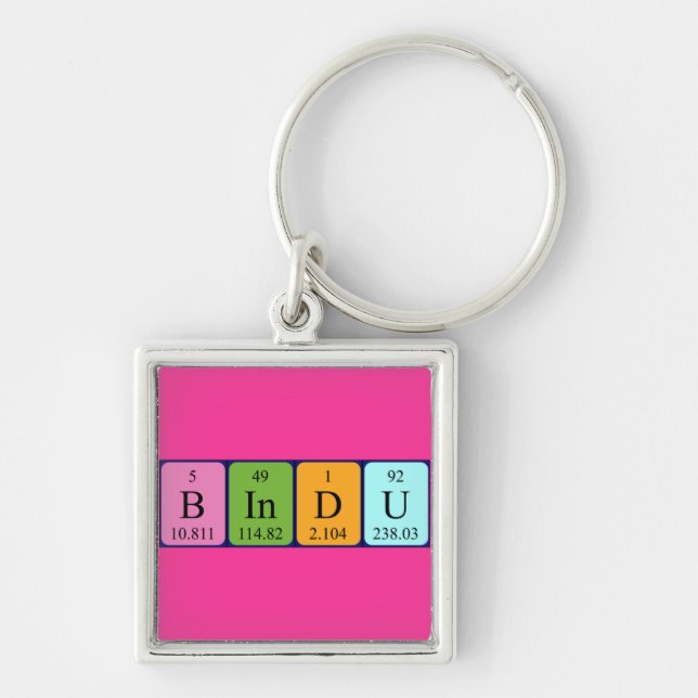 Bindu periodic table name keyring (Front)