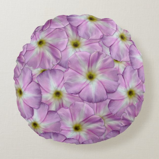 Bindweed Seamless Pattern Round Cushion (Front)