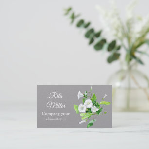 Bindweed white flower business card