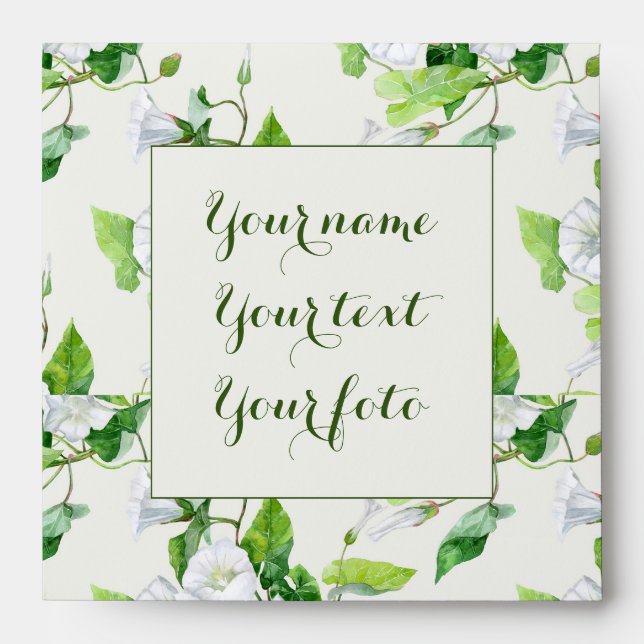 Bindweed white flower envelope (Front)