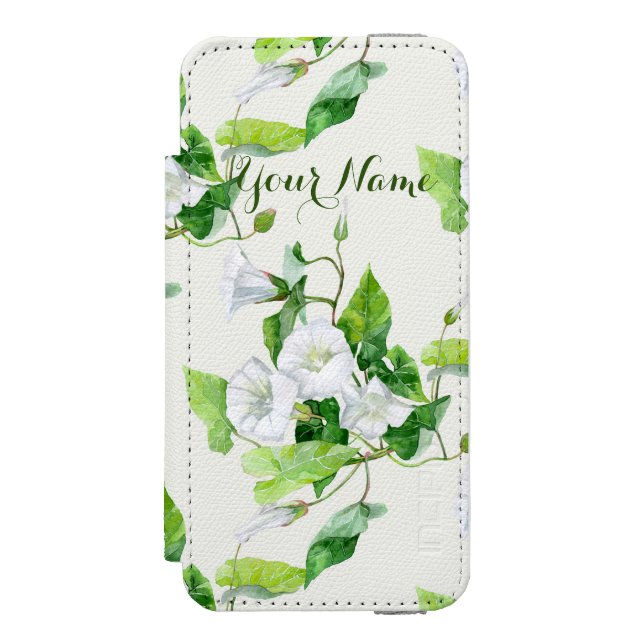 Bindweed white flower   incipio iPhone wallet case (Folio Front)