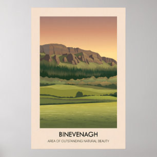 Binevenagh AONB Travel Poster