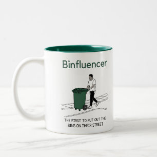 Binfluencer, the first to put out their bins Two-Tone coffee mug