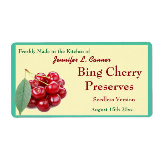 Bing Cherry Jam or Preserves Canning Jar