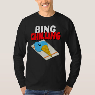 Bing Chilling Ice Cream Meme Melting Ice Cream Con T-Shirt