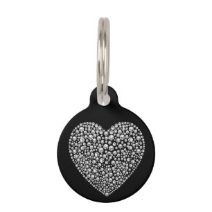 Bing Diamond Heart  Dog Cat Pet ID Lost Tag