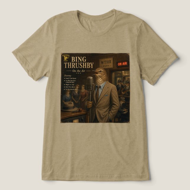 Bing Thrushby Album: a Parody Tri-Blend Shirt (Design Front)