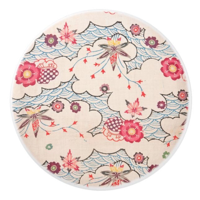 Bingata Bath Ceramic Knob (Front)