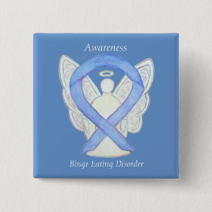 Binge Eating Disorder Awareness Ribbon Angel Pin