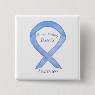 Binge Eating Disorder Awareness Ribbon Custom Pin