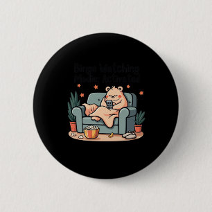 Binge Watching Modie Activated Funny Movie Maratho 6 Cm Round Badge