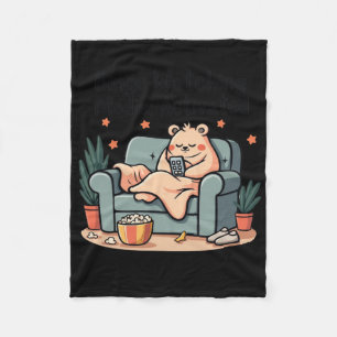 Binge Watching Modie Activated Funny Movie Maratho Fleece Blanket