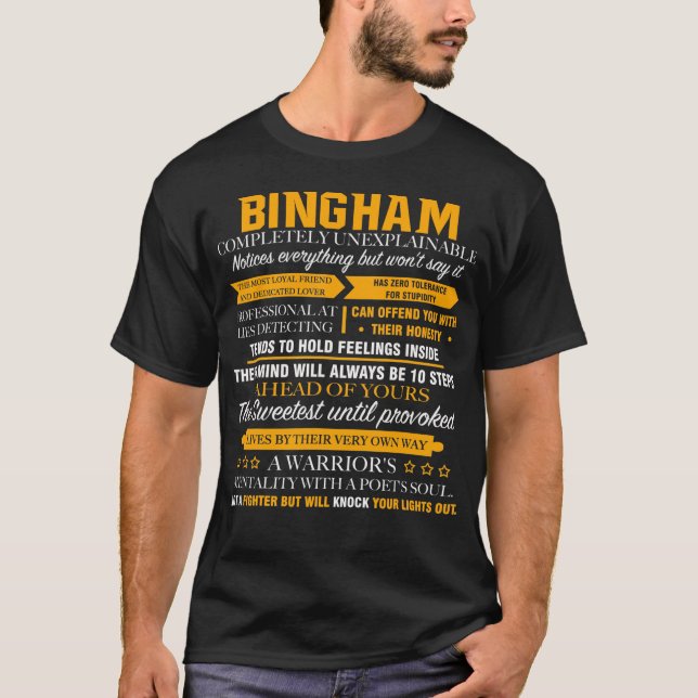 BINGHAM completely unexplainable T-Shirt (Front)