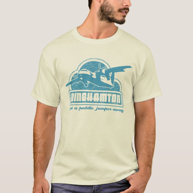Binghamton — just a puddle jumper away... T-Shirt (Front)